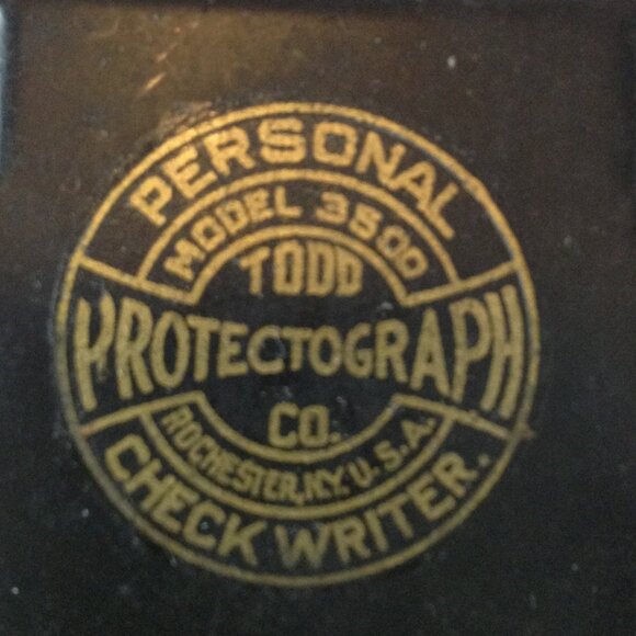 ANTIQUE/VTG Todd Protectograph, Check Writer; Nostalgic, Old Timey, Memories - Picture 6 of 6